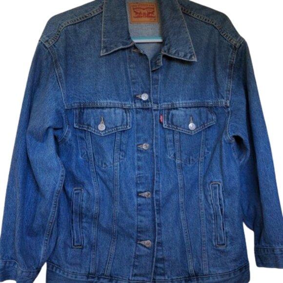 Levis Strauss Size XS Button Down Denim Look Jean Jacket - Picture 11 of 11